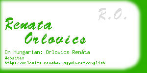 renata orlovics business card